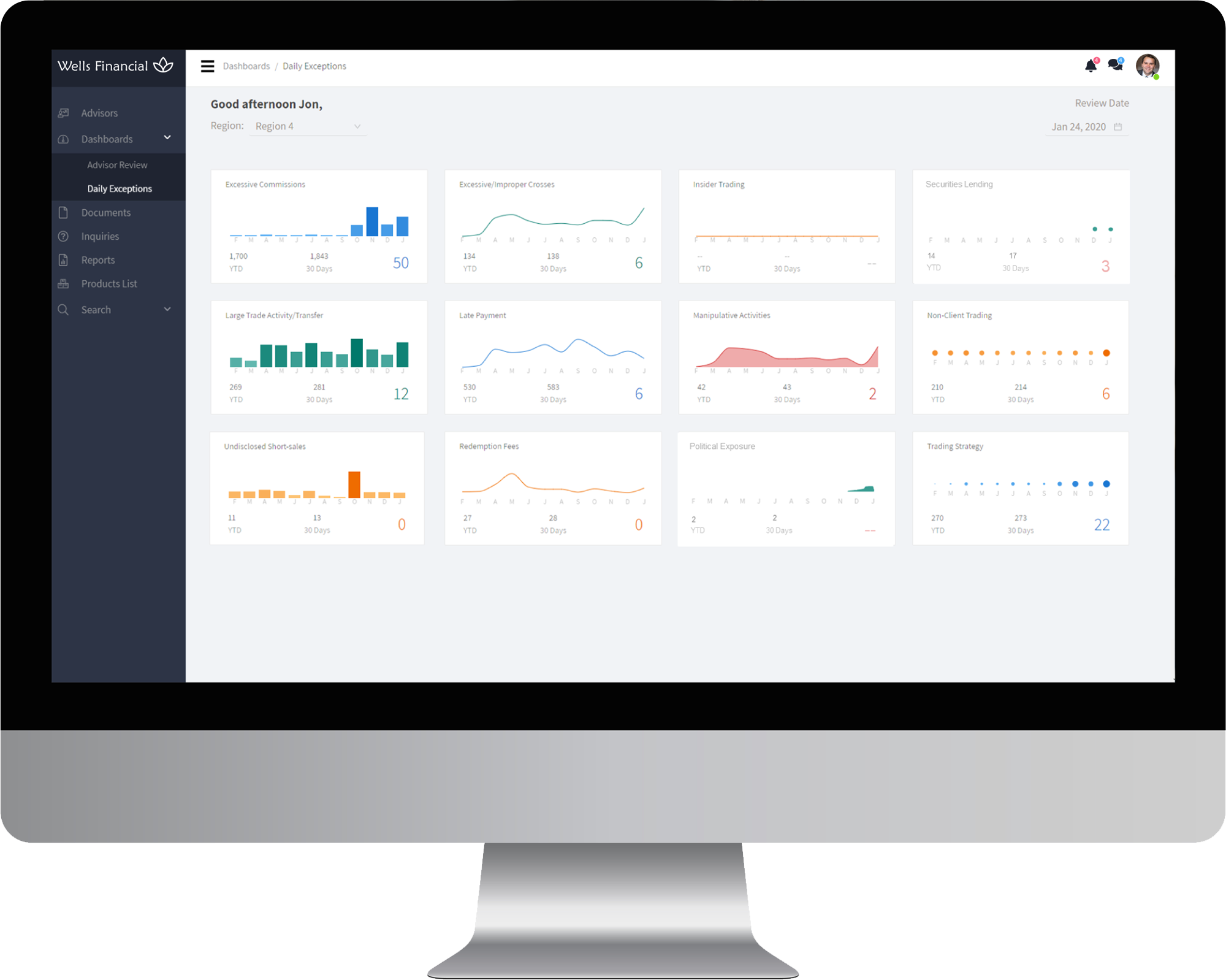 image of the data services dashboard
